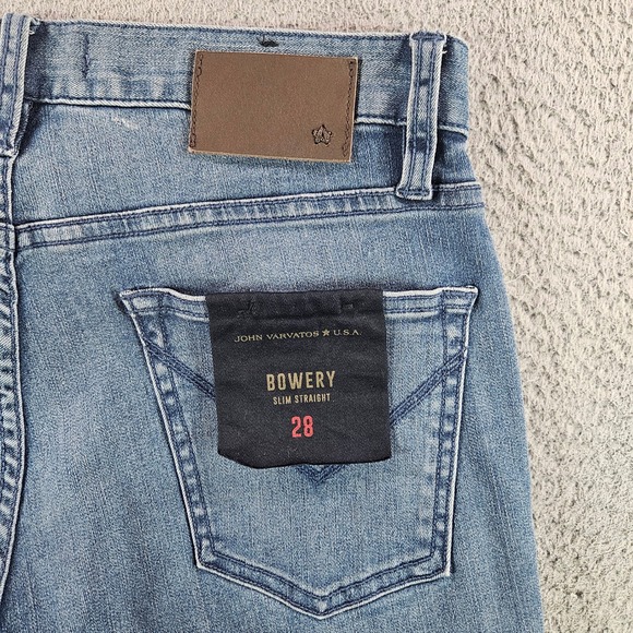John Varvatos USA Denim - John Varvatos USA Bowery Slim Straight Jeans Blue Medium Wash 28 J306DW1B NEW